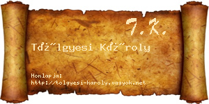Tölgyesi Károly névjegykártya